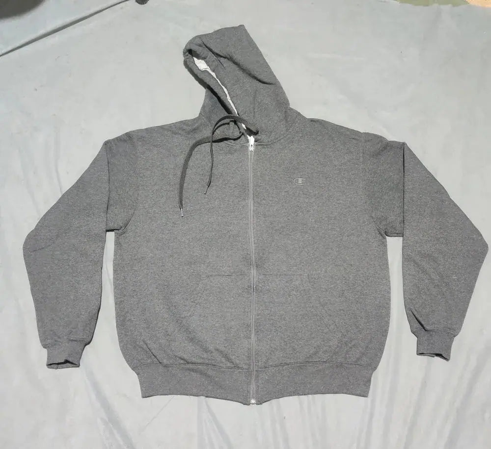 Champion Men Cotton Fleece Gray Zipper L – Preloved Labels (view 2)
