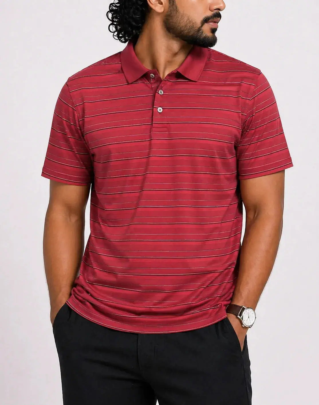 PGA Tour Men Sport Red Polo T Shirt L – Preloved Labels