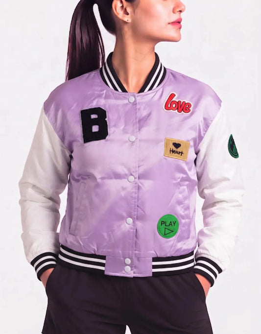Laisy Women Purple Varsity Jacket – Preloved Labels