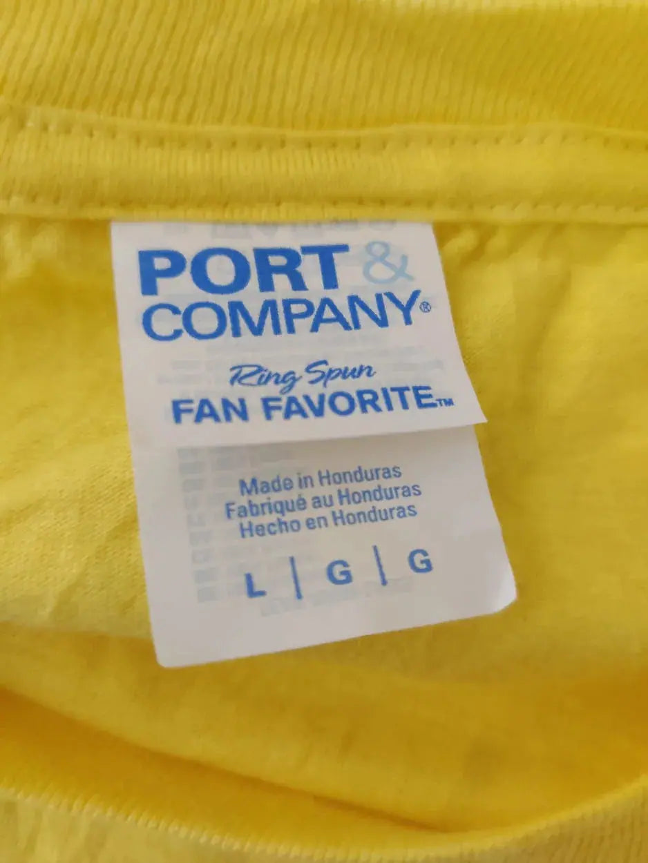 Port & Company Men Cotton Yellow T Shirt L – Preloved Labels (view 3)