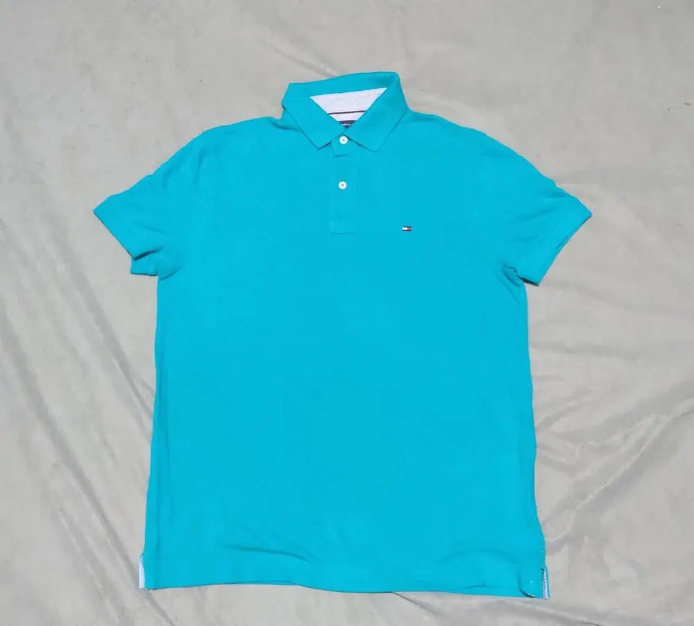 Tommy Hilfiger Men Blue Cotton Polo T Shirt M – Preloved Labels (view 2)