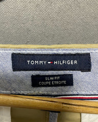 Tommy Hilfiger Khaki Cotton Dress Pant For Men Medium