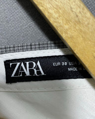 Zara Gray Cotton Dress Pant For Men Medium
