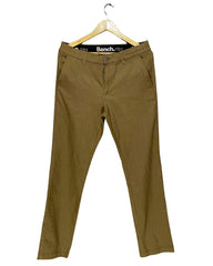 Bench Brown Cotton Dress Pant For Men Large