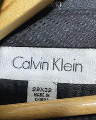 Calvin Klein Black Cotton Dress Pant For Men Medium
