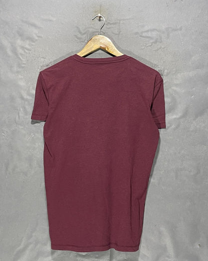 American Eagle Maroon T Shirt For Men X Small
