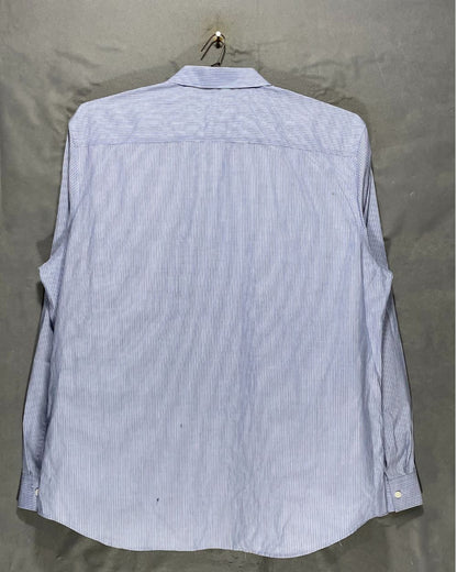 Calvin Klein Blue Cotton Shirt For Men X Large