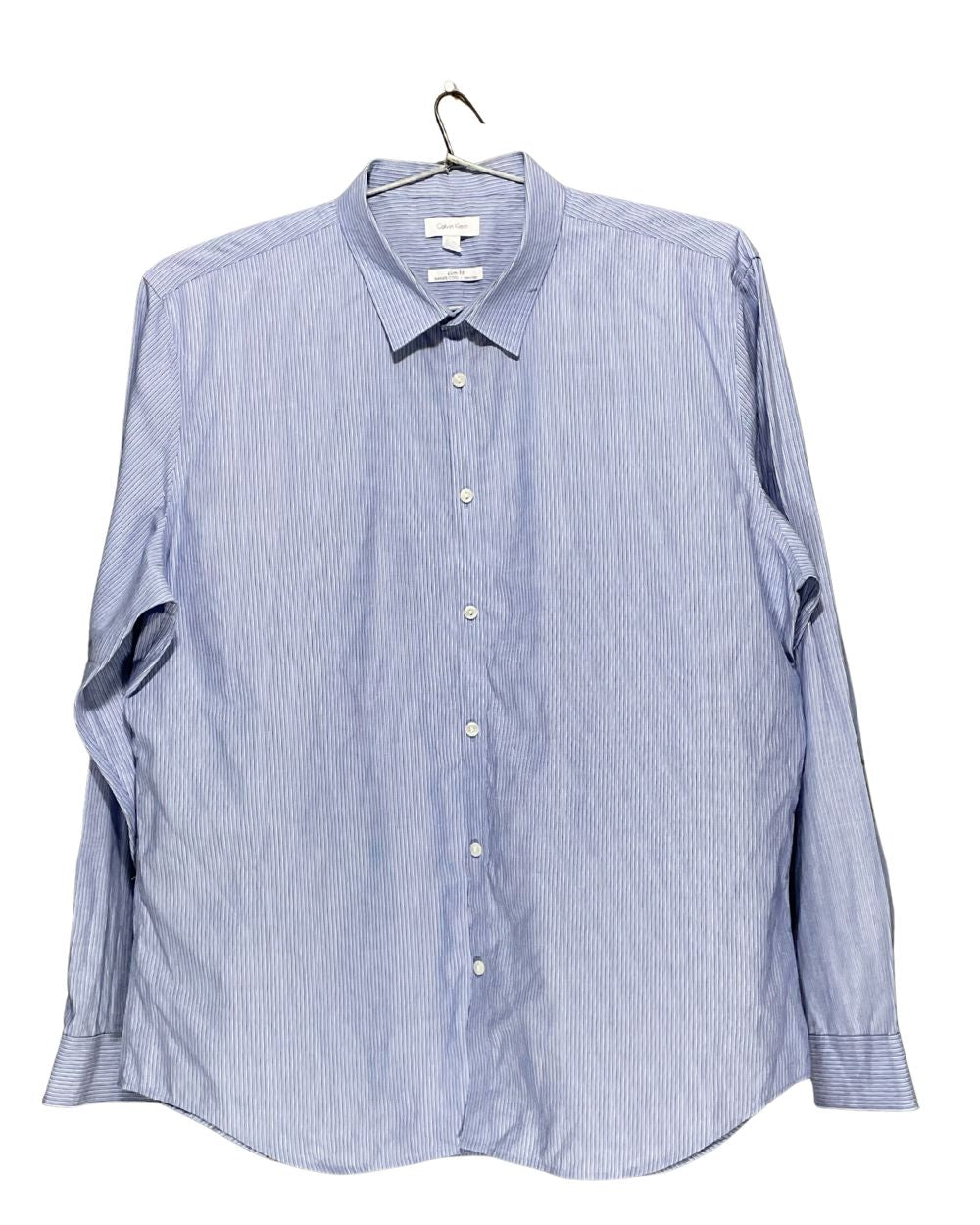 Calvin Klein Blue Cotton Shirt For Men X Large