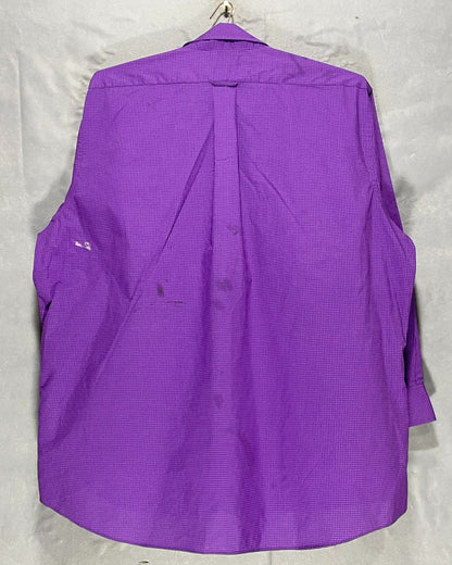 Izod Purple Cotton Shirt For Men 3X Large