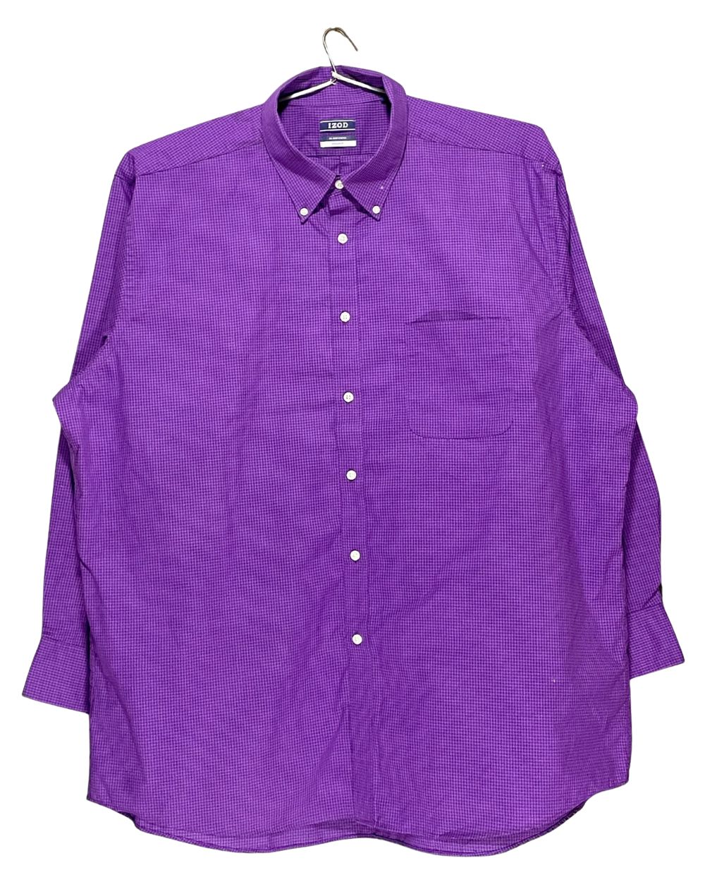 Izod Purple Cotton Shirt For Men 3X Large