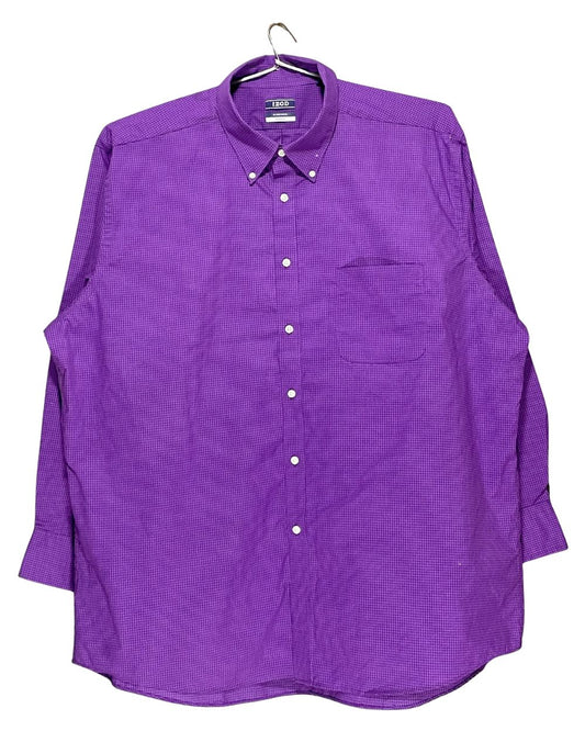 Izod Purple Cotton Shirt For Men 3X Large