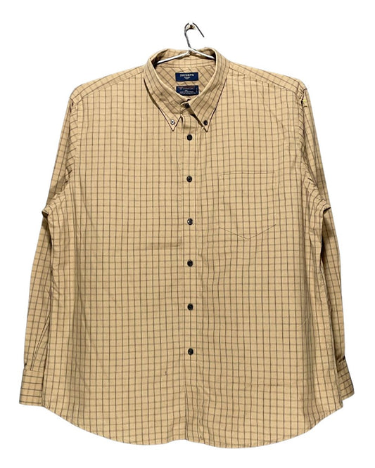 Dockers Brown Cotton Shirt For Men XX Large