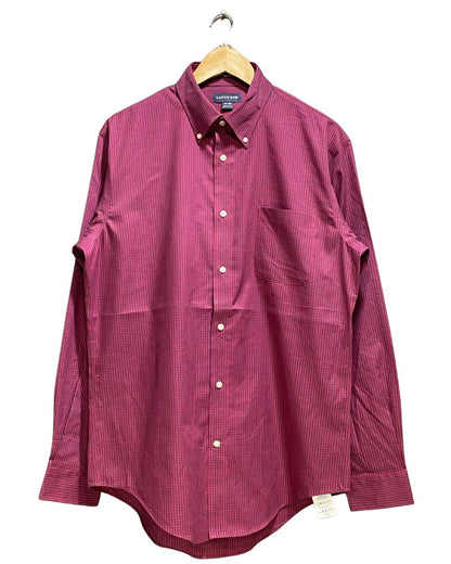Lands' End Maroon Cotton Shirt For Men Large | Preloved Labels