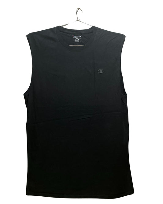 Champion Black Vest Cotton T Shirt For Men XX Large | Preloved Labels