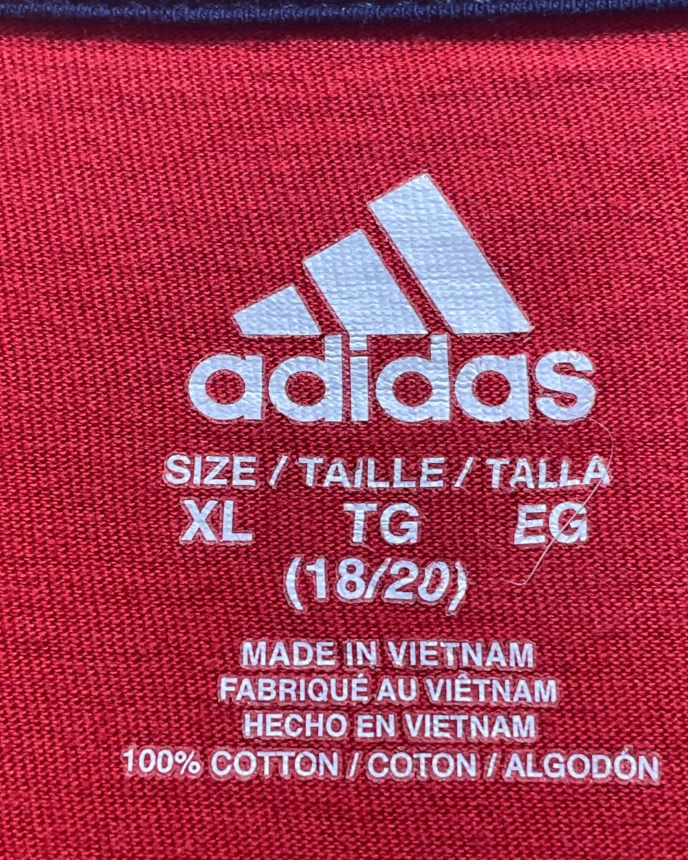Adidas Red Cotton T Shirt For Men X Large | Preloved Labels