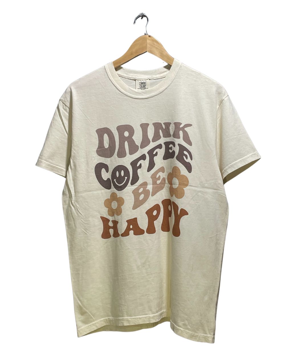 Comfort Colors Cream Cotton T Shirt For Men Medium | Preloved Labels