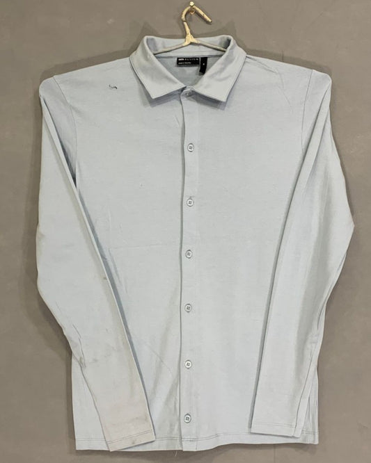 Asos Design Branded Original Cotton Stretch Shirt For Men