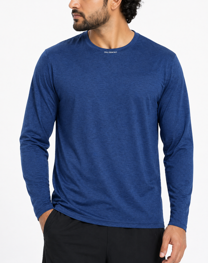 Real Essentials Men Sport Blue T Shirt