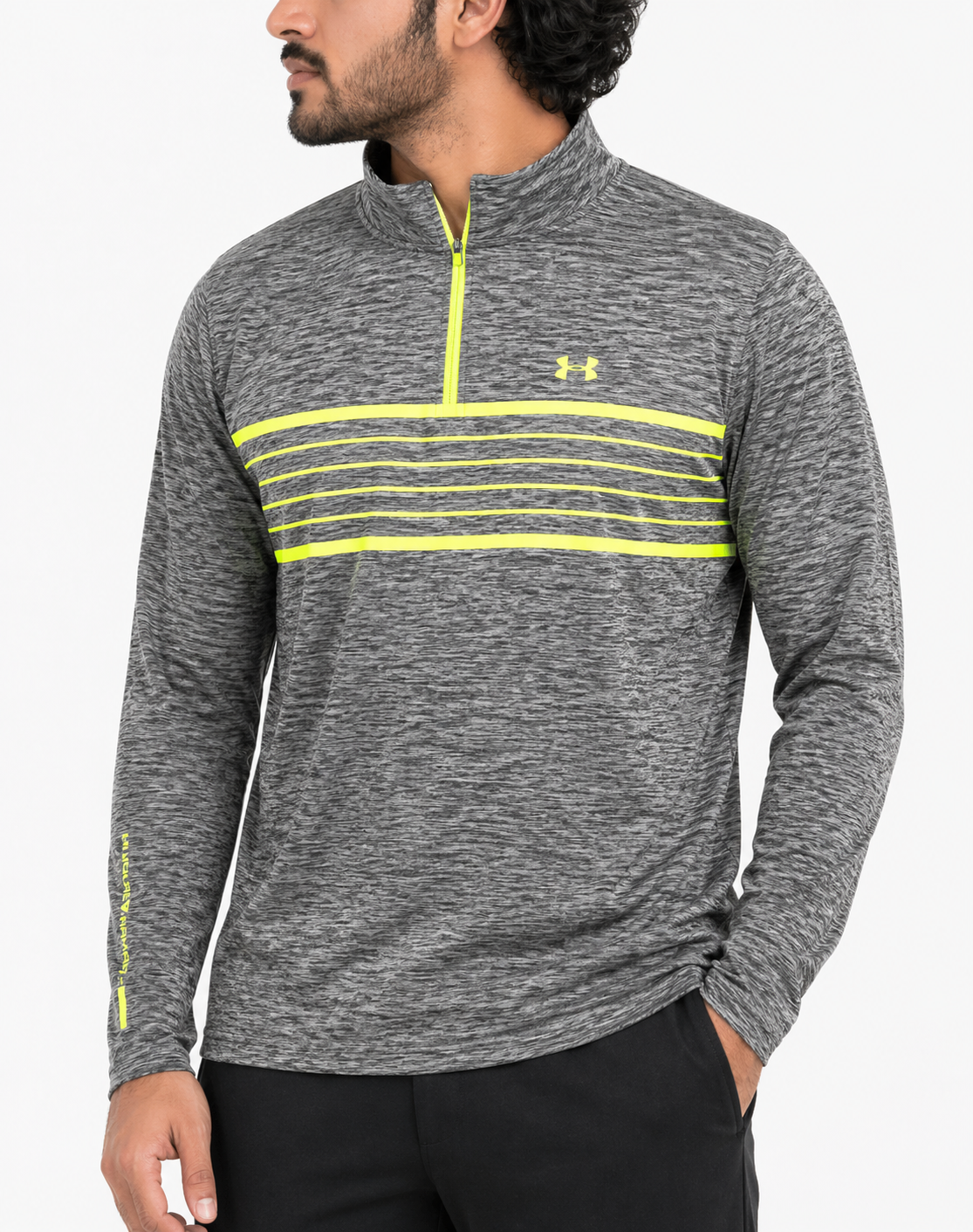 Under Armour Men Sport Gray Half Zip Polo T Shirt – Preloved Labels
