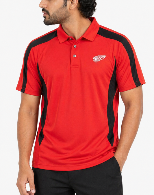 NHL Men Sport Red Polo T Shirt