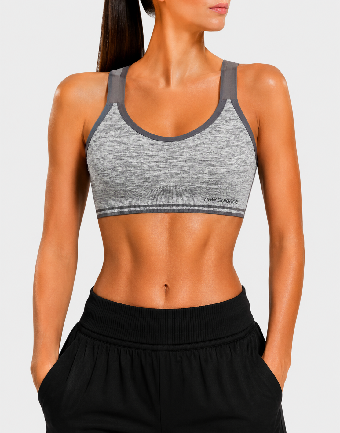 New Balance Women Gray Sport Bra