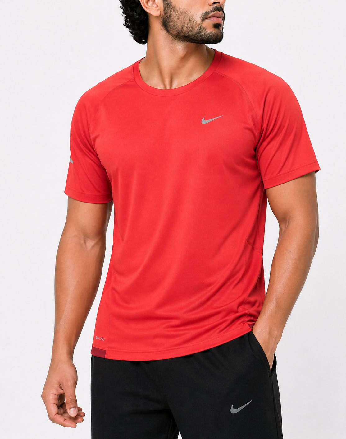 Nike Dri Fit Men Sport Red T Shirt