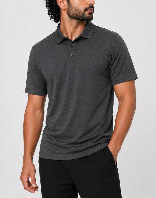 Old Navy Men Sport Gray Polo T Shirt