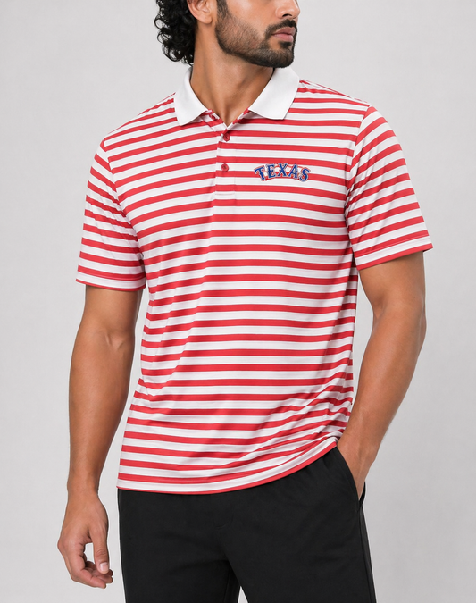 Genuine Merchandise Men Sport Red Polo T Shirt