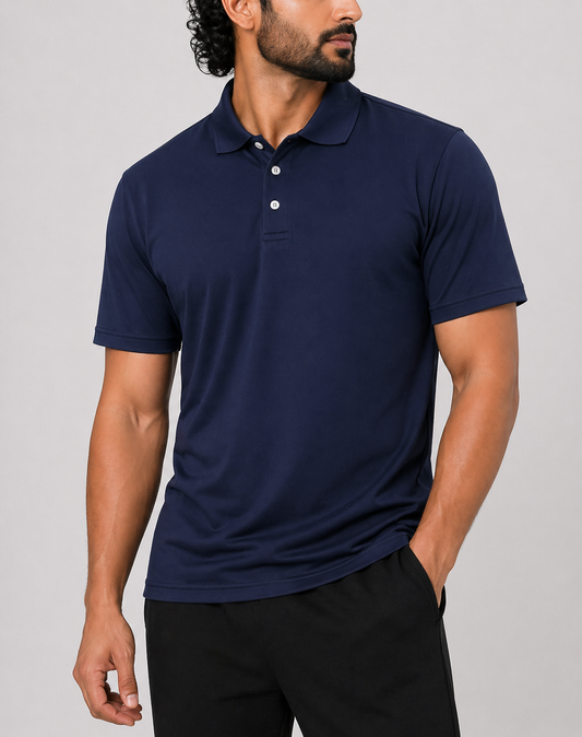 Ben Hogen Men Sport Blue Polo T Shirt