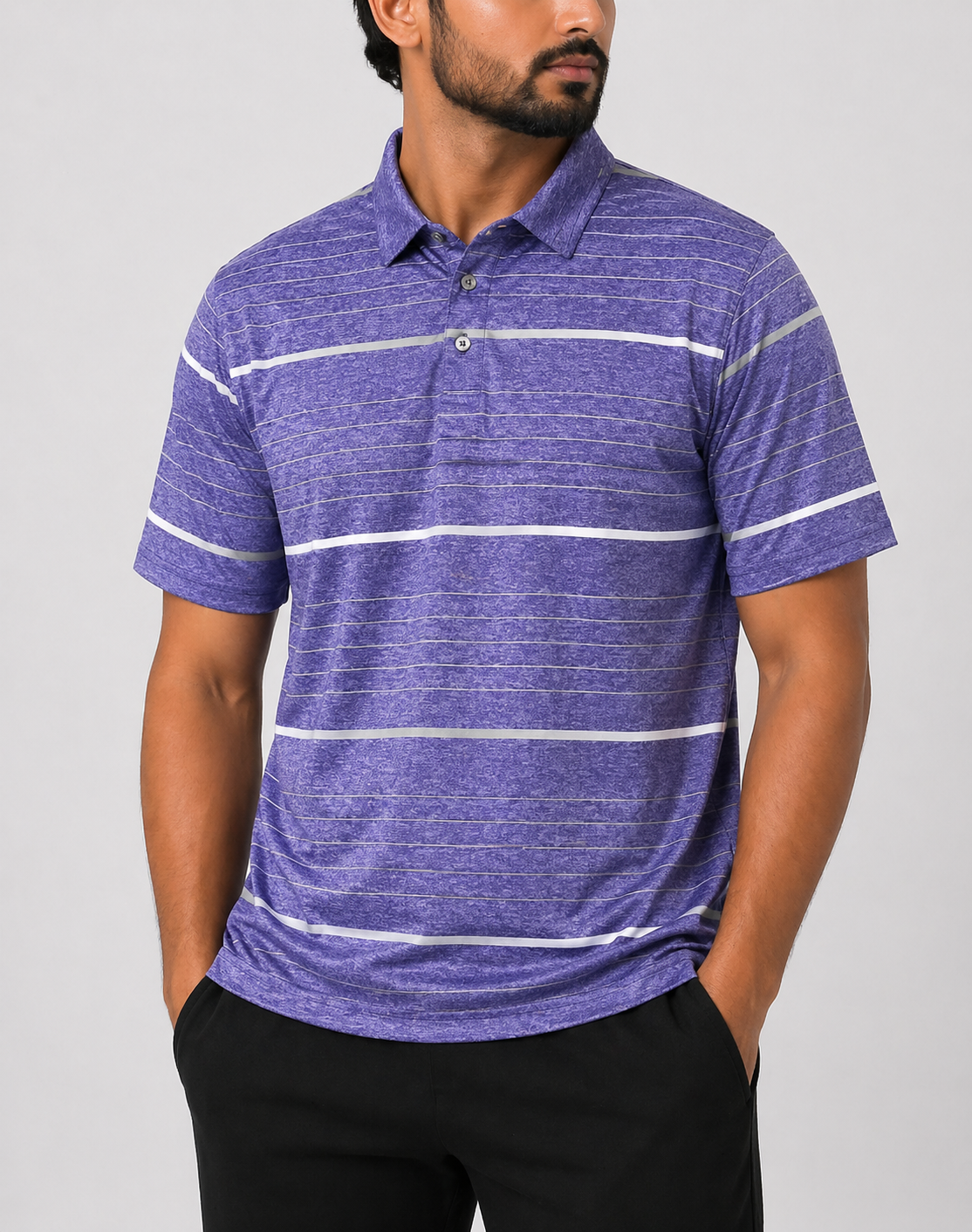 PGA Tour Men Sport Purple Polo T Shirt – Preloved Labels