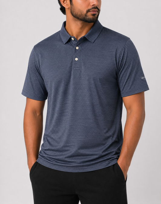 Walter Hagen Men Sport Gray Polo T Shirt