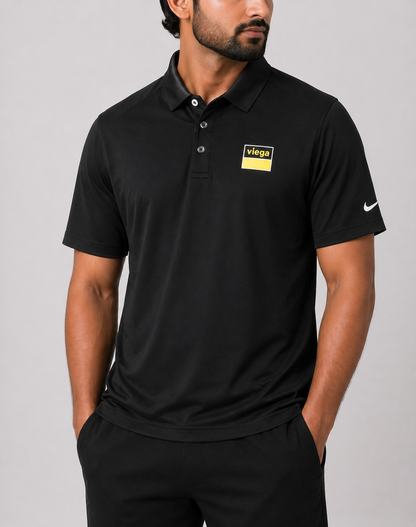 Nike Dri Fit Men Sport Black Polo T Shirt