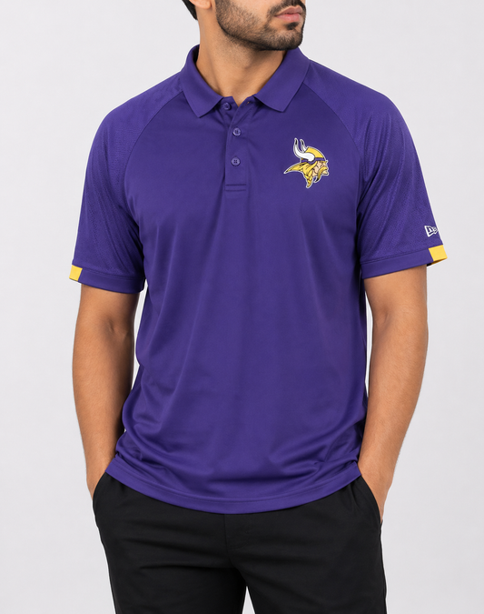 Majestic Men Sport Purple Polo T Shirt