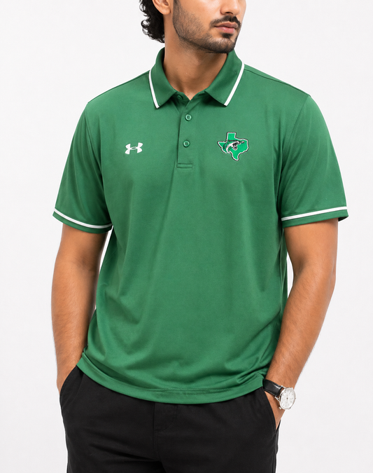 Under Armour Men Sport Green Polo T Shirt