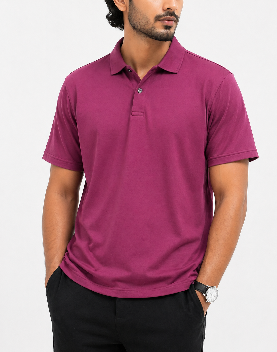 Joseph Abboud Men Sport Pink Polo T Shirt