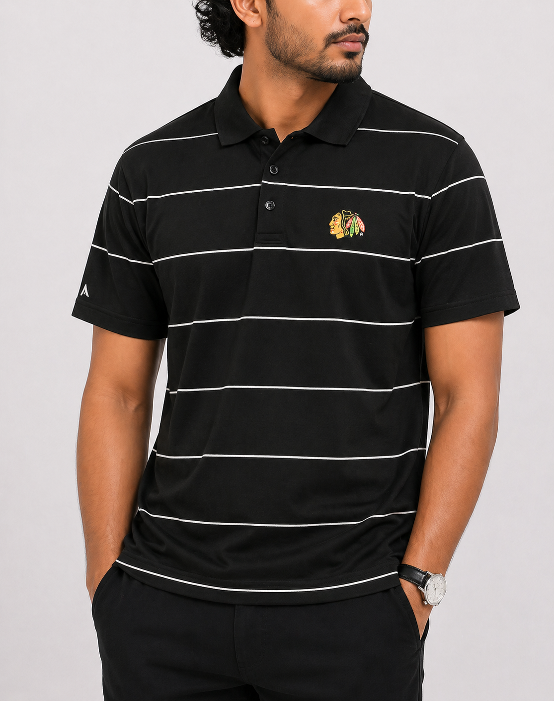 Antigua Men Sport Black Polo T Shirt