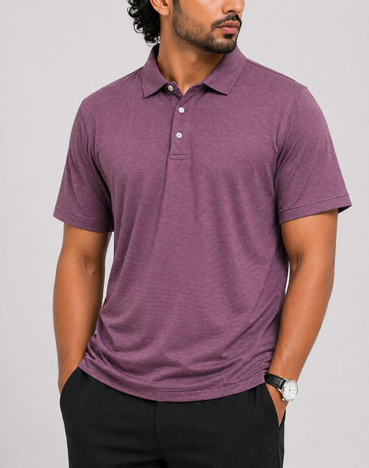 Gold Label Men Sport Purple Polo T Shirt