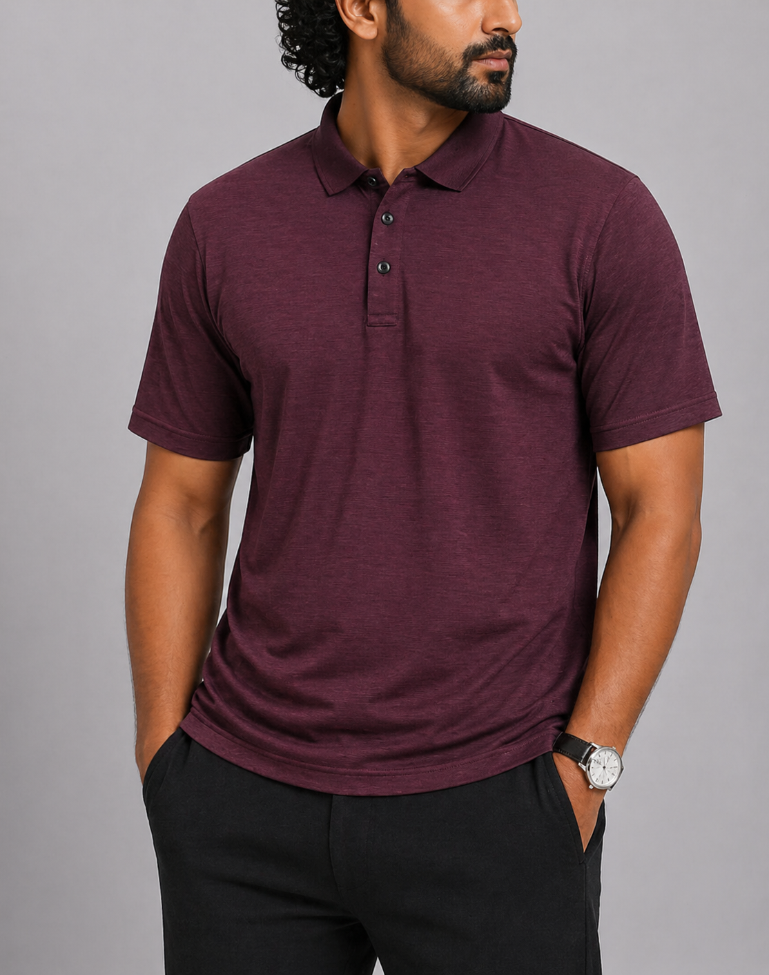 APT.9 Men Sport Purple Polo T Shirt