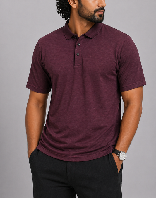 APT.9 Men Sport Purple Polo T Shirt