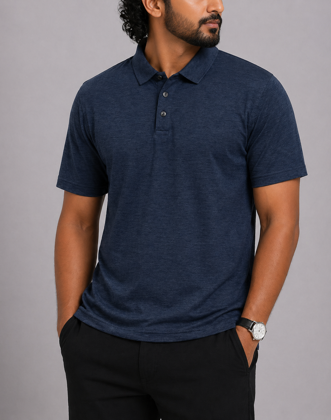 APT.9 Men Sport Blue Polo T Shirt
