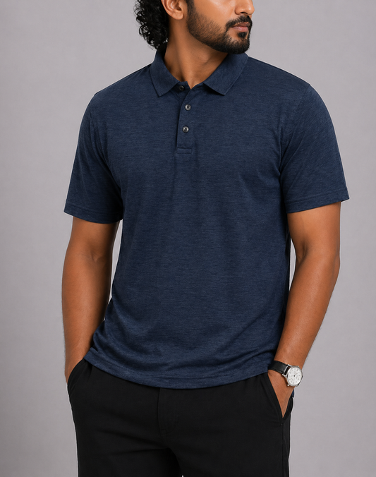APT.9 Men Sport Blue Polo T Shirt