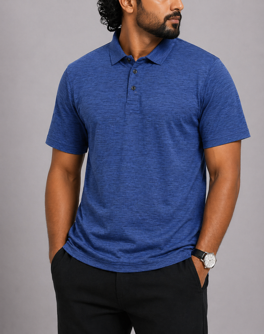 APT.9 Men Sport Blue Polo T Shirt