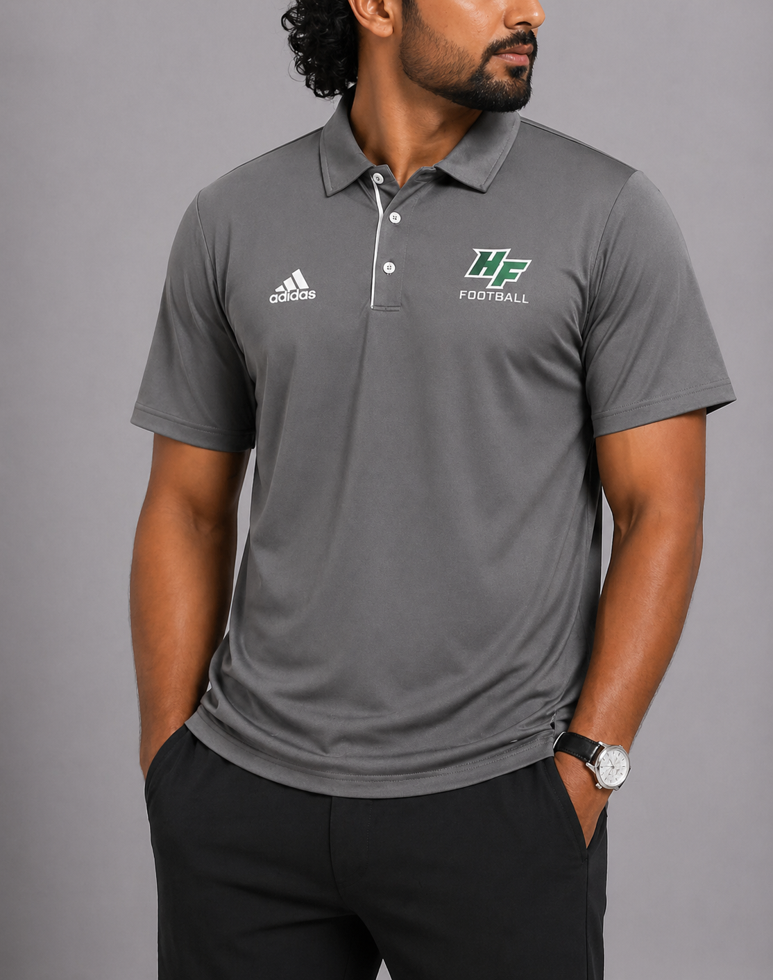 Adidas Men Sport Gray  Polo T Shirt