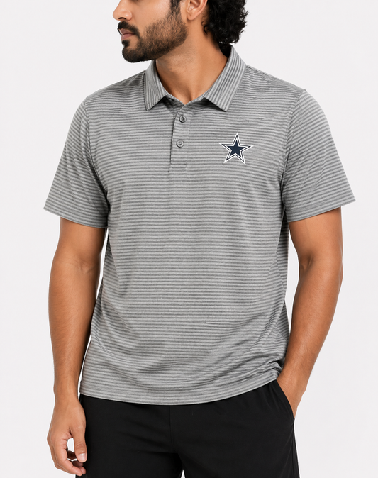 Cow Boys  Men Sport Gray Polo T Shirt