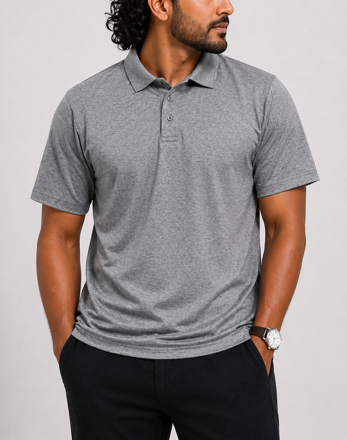Golf America Men Sport Gray  Polo T Shirt