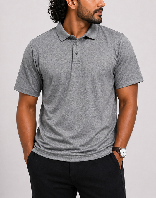 Golf America Men Sport Gray  Polo T Shirt