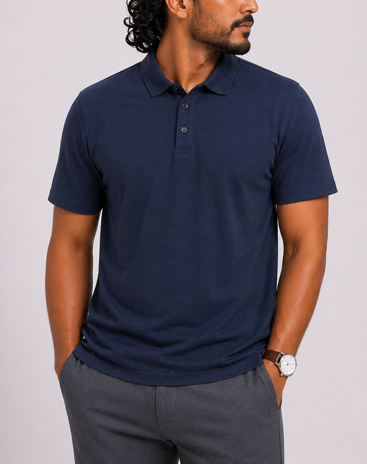 Old Navy Men Sport Blue Polo T Shirt