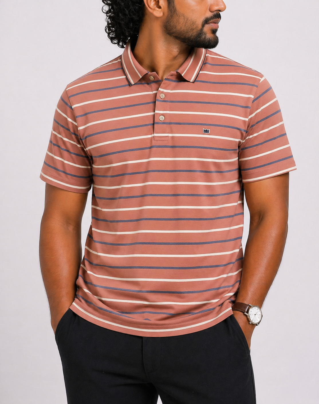 Crown & Ivy Men Sport Orange Polo T Shirt