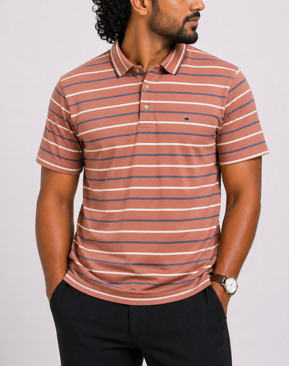 Crown & Ivy Men Sport Orange Polo T Shirt