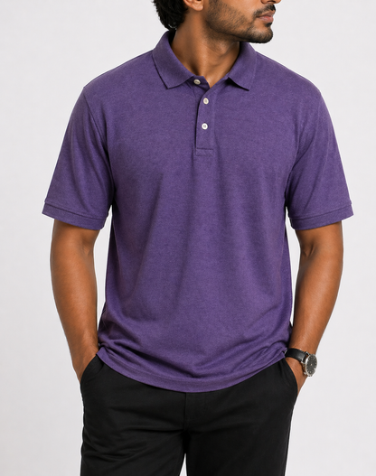 Kirkland Men Sport Purple Polo T Shirt